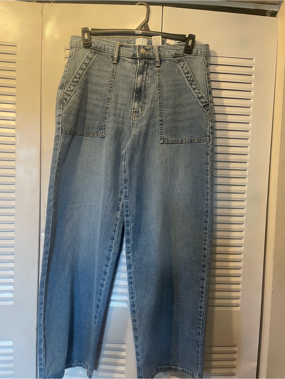 Time and Tru Light Blue Relaxed Fit Denim Utility Pants